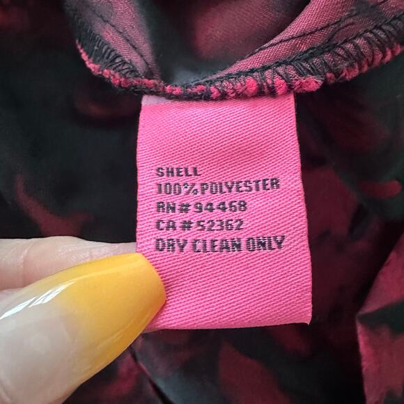 Betsey Johnson Dress Womens 8 Red Black Taffeta Cocktail Evening Holiday - Picture 6 of 9